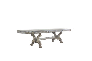 Dresden Transitional/Vintage Dining Table (108"L) Vintage Bone White 68175-ACME