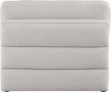 Beckham Linen Textured Fabric / Engineered Wood / Foam Contemporary Beige Durable Linen Textured Fabric Armless - 38" W x 38" D x 32.5" H