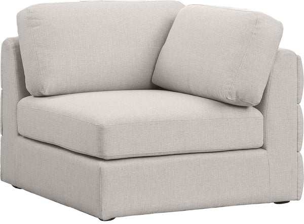 Beckham Linen Textured Fabric / Engineered Wood / Foam Contemporary Beige Durable Linen Textured Fabric Corner - 38" W x 38" D x 32.5" H