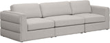 Beckham Linen Textured Fabric Contemporary Modular Sofa