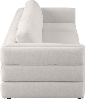 Beckham Linen Textured Fabric / Engineered Wood / Foam Contemporary Beige Durable Linen Textured Fabric Modular Sofa - 114" W x 38" D x 32.5" H