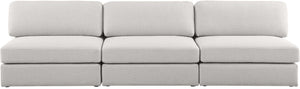 Beckham Linen Textured Fabric / Engineered Wood / Foam Contemporary Beige Durable Linen Textured Fabric Modular Sofa - 114" W x 38" D x 32.5" H