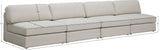 Beckham Linen Textured Fabric / Engineered Wood / Foam Contemporary Beige Durable Linen Textured Fabric Modular Sofa - 152" W x 38" D x 32.5" H