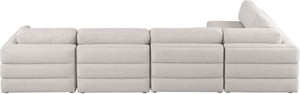 Beckham Linen Textured Fabric / Engineered Wood / Foam Contemporary Beige Durable Linen Textured Fabric Modular Sectional - 152" W x 76" D x 32.5" H