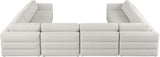 Beckham Linen Textured Fabric / Engineered Wood / Foam Contemporary Beige Durable Linen Textured Fabric Modular Sectional - 152" W x 114" D x 32.5" H