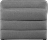 Beckham Linen Textured Fabric / Engineered Wood / Foam Contemporary Grey Durable Linen Textured Fabric Armless - 38" W x 38" D x 32.5" H