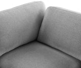 Beckham Linen Textured Fabric / Engineered Wood / Foam Contemporary Grey Durable Linen Textured Fabric Corner - 38" W x 38" D x 32.5" H