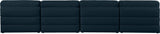 Beckham Linen Textured Fabric / Engineered Wood / Foam Contemporary Navy Durable Linen Textured Fabric Modular Sofa - 152" W x 38" D x 32.5" H