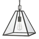 Tangent 12'' Wide 1-Light Pendant - Matte black