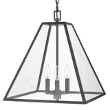 Tangent 16'' Wide 3-Light Pendant - Matte black