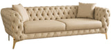 Aurora Faux Leather Contemporary Sofa