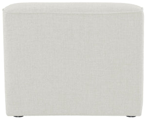 Miramar Linen Textured Fabric / Engineered Wood / Foam Contemporary Cream Durable Linen Textured Armless - 33" W x 38" D x 28.5" H