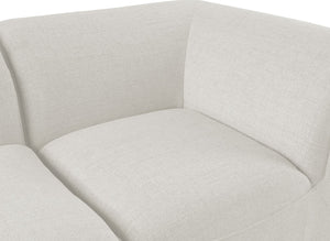 Miramar Linen Textured Fabric / Engineered Wood / Foam Contemporary Cream Durable Linen Textured Modular Sofa - 109" W x 38" D x 28.5" H