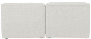 Miramar Linen Textured Fabric / Engineered Wood / Foam Contemporary Cream Durable Linen Textured Modular Sofa - 66" W x 38" D x 28.5" H