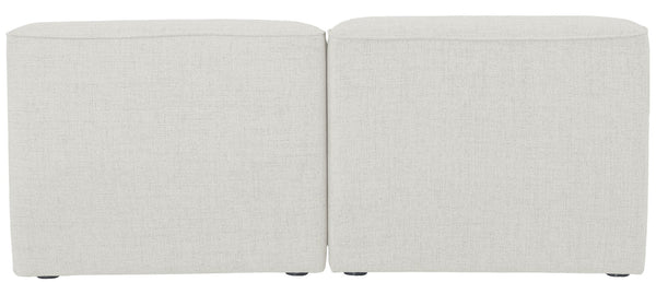 Miramar Linen Textured Fabric / Engineered Wood / Foam Contemporary Cream Durable Linen Textured Modular Sofa - 66" W x 38" D x 28.5" H