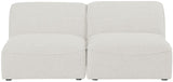 Miramar Linen Textured Fabric / Engineered Wood / Foam Contemporary Cream Durable Linen Textured Modular Sofa - 66" W x 38" D x 28.5" H