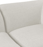 Miramar Linen Textured Fabric / Engineered Wood / Foam Contemporary Cream Durable Linen Textured Modular Sofa - 99" W x 38" D x 28.5" H