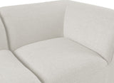 Miramar Linen Textured Fabric / Engineered Wood / Foam Contemporary Cream Durable Linen Textured Modular Sectional - 109" W x 73" D x 28.5" H