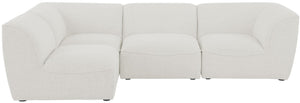 Miramar Linen Textured Fabric / Engineered Wood / Foam Contemporary Cream Durable Linen Textured Modular Sectional - 109" W x 71" D x 28.5" H