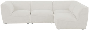Miramar Linen Textured Fabric / Engineered Wood / Foam Contemporary Cream Durable Linen Textured Modular Sectional - 109" W x 71" D x 28.5" H