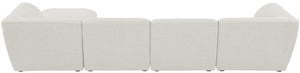 Miramar Linen Textured Fabric / Engineered Wood / Foam Contemporary Cream Durable Linen Textured Modular Sectional - 142" W x 73" D x 28.5" H