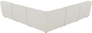 Miramar Linen Textured Fabric / Engineered Wood / Foam Contemporary Cream Durable Linen Textured Modular Sectional - 104" W x 104" D x 28.5" H