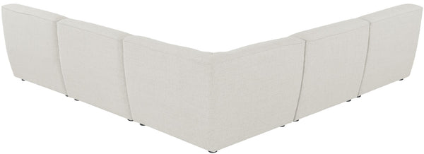 Miramar Linen Textured Fabric / Engineered Wood / Foam Contemporary Cream Durable Linen Textured Modular Sectional - 104" W x 104" D x 28.5" H