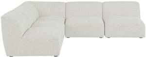Miramar Linen Textured Fabric / Engineered Wood / Foam Contemporary Cream Durable Linen Textured Modular Sectional - 104" W x 104" D x 28.5" H
