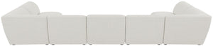 Miramar Linen Textured Fabric / Engineered Wood / Foam Contemporary Cream Durable Linen Textured Modular Sectional - 175" W x 71" D x 28.5" H