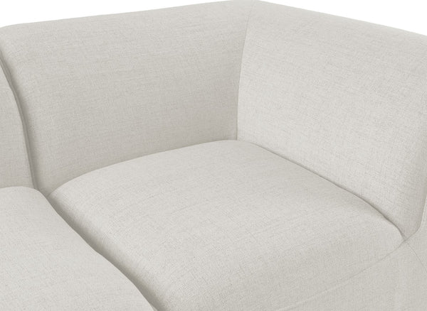 Miramar Linen Textured Fabric / Engineered Wood / Foam Contemporary Cream Durable Linen Textured Modular Sectional - 175" W x 71" D x 28.5" H