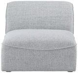 Miramar Linen Textured Fabric / Engineered Wood / Foam Contemporary Grey Durable Linen Textured Armless - 33" W x 38" D x 28.5" H