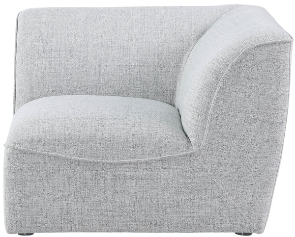 Miramar Linen Textured Fabric / Engineered Wood / Foam Contemporary Grey Durable Linen Textured Corner - 38" W x 38" D x 28.5" H
