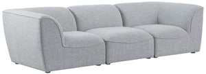 Miramar Linen Textured Fabric / Engineered Wood / Foam Contemporary Grey Durable Linen Textured Modular Sofa - 109" W x 38" D x 28.5" H