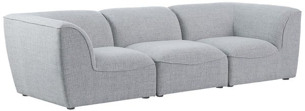 Miramar Linen Textured Fabric / Engineered Wood / Foam Contemporary Grey Durable Linen Textured Modular Sofa - 109" W x 38" D x 28.5" H
