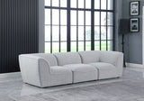 Miramar Linen Textured Fabric / Engineered Wood / Foam Contemporary Grey Durable Linen Textured Modular Sofa - 109" W x 38" D x 28.5" H