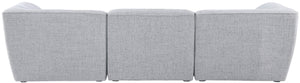 Miramar Linen Textured Fabric / Engineered Wood / Foam Contemporary Grey Durable Linen Textured Modular Sofa - 109" W x 38" D x 28.5" H