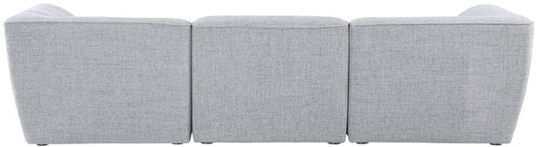 Miramar Linen Textured Fabric / Engineered Wood / Foam Contemporary Grey Durable Linen Textured Modular Sofa - 109" W x 38" D x 28.5" H
