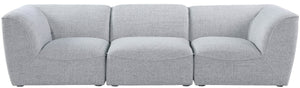 Miramar Linen Textured Fabric / Engineered Wood / Foam Contemporary Grey Durable Linen Textured Modular Sofa - 109" W x 38" D x 28.5" H