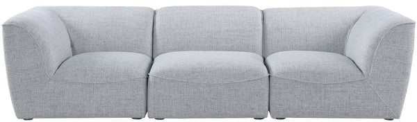 Miramar Linen Textured Fabric / Engineered Wood / Foam Contemporary Grey Durable Linen Textured Modular Sofa - 109" W x 38" D x 28.5" H