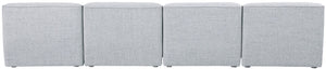Miramar Linen Textured Fabric / Engineered Wood / Foam Contemporary Grey Durable Linen Textured Modular Sofa - 132" W x 38" D x 28.5" H