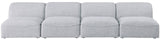 Miramar Linen Textured Fabric / Engineered Wood / Foam Contemporary Grey Durable Linen Textured Modular Sofa - 132" W x 38" D x 28.5" H