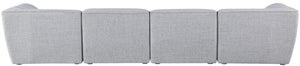 Miramar Linen Textured Fabric / Engineered Wood / Foam Contemporary Grey Durable Linen Textured Modular Sofa - 142" W x 38" D x 28.5" H