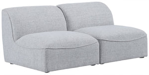 Miramar Linen Textured Fabric / Engineered Wood / Foam Contemporary Grey Durable Linen Textured Modular Sofa - 66" W x 38" D x 28.5" H
