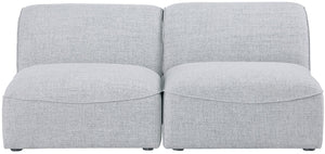 Miramar Linen Textured Fabric / Engineered Wood / Foam Contemporary Grey Durable Linen Textured Modular Sofa - 66" W x 38" D x 28.5" H
