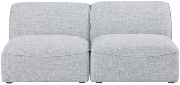 Miramar Linen Textured Fabric / Engineered Wood / Foam Contemporary Grey Durable Linen Textured Modular Sofa - 66" W x 38" D x 28.5" H