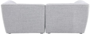 Miramar Linen Textured Fabric / Engineered Wood / Foam Contemporary Grey Durable Linen Textured Modular Sofa - 76" W x 38" D x 28.5" H