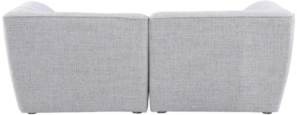 Miramar Linen Textured Fabric / Engineered Wood / Foam Contemporary Grey Durable Linen Textured Modular Sofa - 76" W x 38" D x 28.5" H
