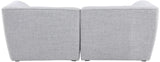 Miramar Linen Textured Fabric / Engineered Wood / Foam Contemporary Grey Durable Linen Textured Modular Sofa - 76" W x 38" D x 28.5" H