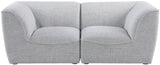 Miramar Linen Textured Fabric / Engineered Wood / Foam Contemporary Grey Durable Linen Textured Modular Sofa - 76" W x 38" D x 28.5" H