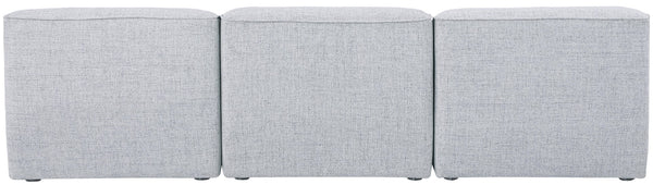 Miramar Linen Textured Fabric / Engineered Wood / Foam Contemporary Grey Durable Linen Textured Modular Sofa - 99" W x 38" D x 28.5" H